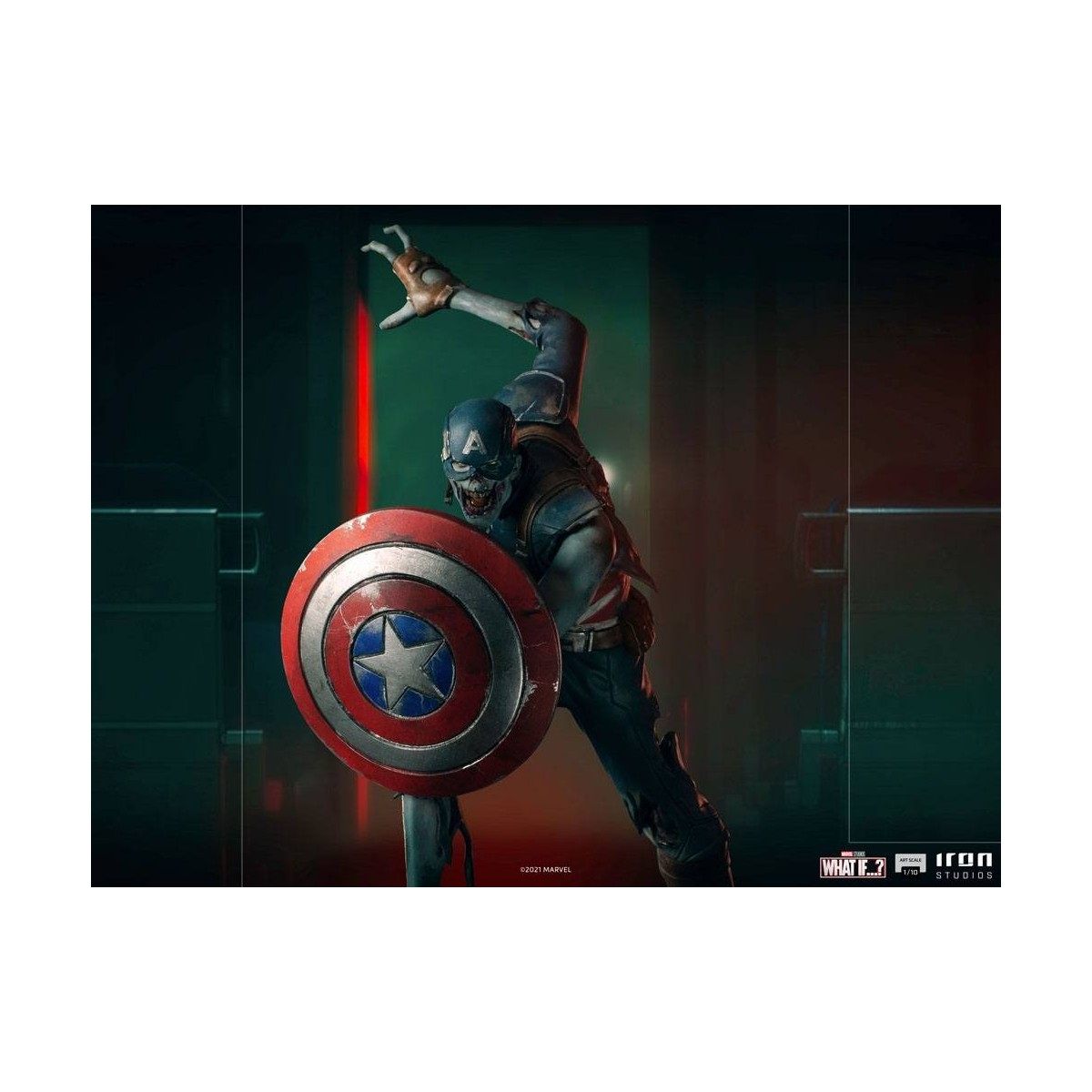 Iron Studios Marvel - Was wäre wenn...? Captain America Zombie Statuette 1/10 Kunst Maßstab
