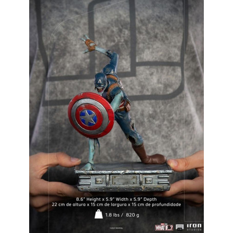 Iron Studios Marvel - Was wäre wenn...? Captain America Zombie Statuette 1/10 Kunst Maßstab