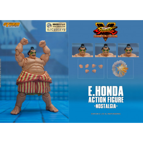 Storm Collectibles - Street Fighter V: E.Honda Nostalgie Kostüm Rot BBICN Exklusive Version - 1/12
