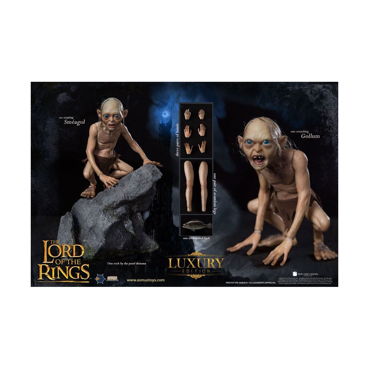 Asmus Toys - Der Herr der Ringe 1/6 Gollum Figur - LOTR