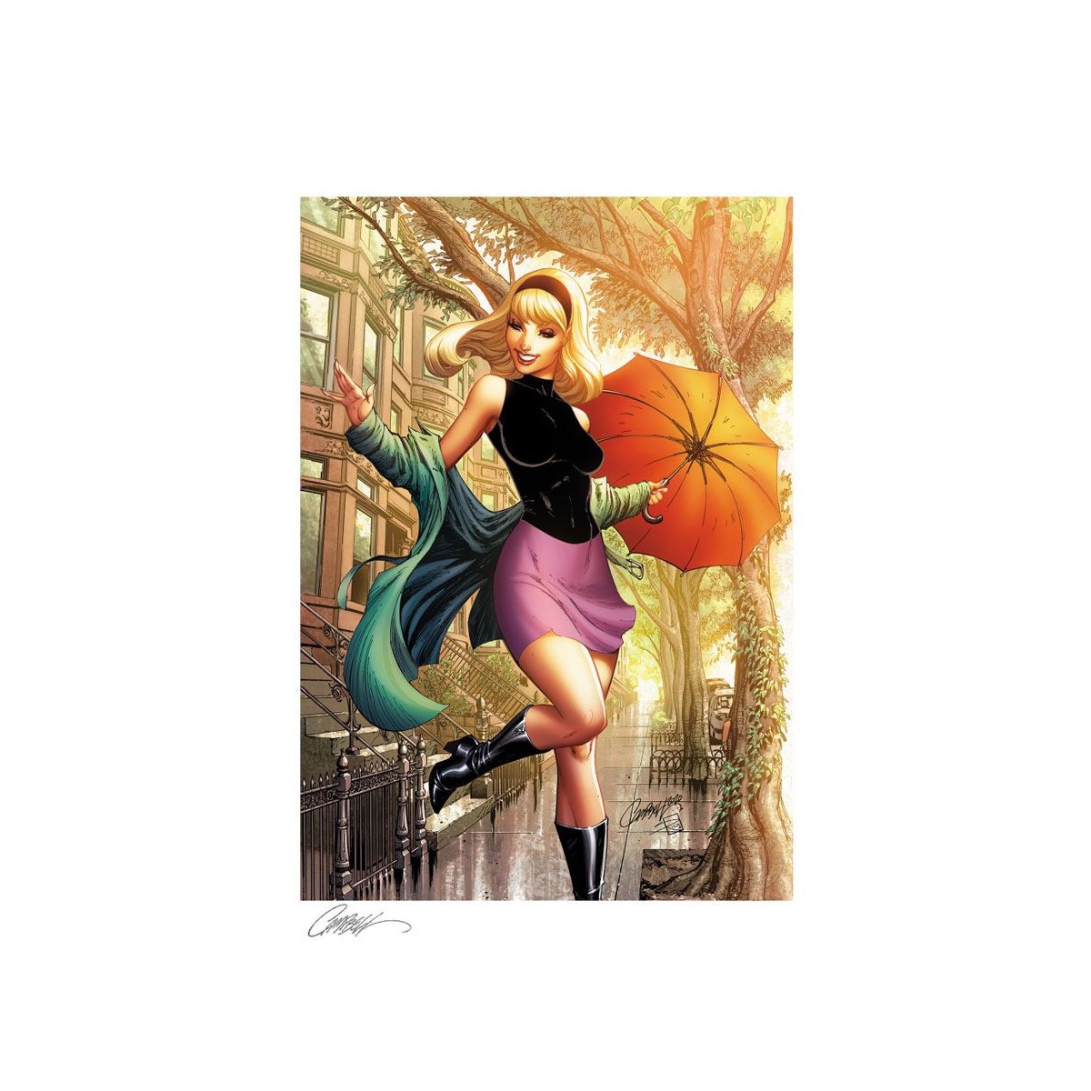 Marvel Grafik - Kunstdruck Gwen Stacy 1 Summer von J.Scott Campbell - 46 x 61 cm - ungerahmt