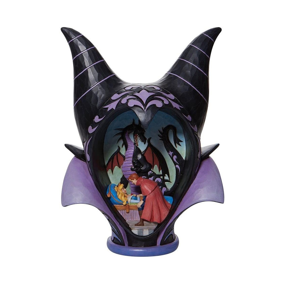 Enesco - Disney Traditionen - Diorama Maleficent Kopfschmuck - "Der Kuss der wahren Liebe" - Dornröschen