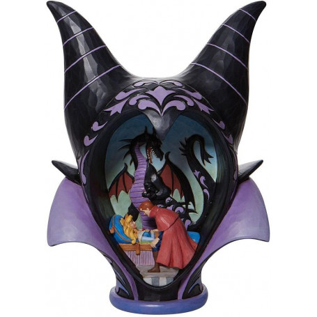 Enesco - Disney Traditionen - Diorama Maleficent Kopfschmuck - "Der Kuss der wahren Liebe" - Dornröschen