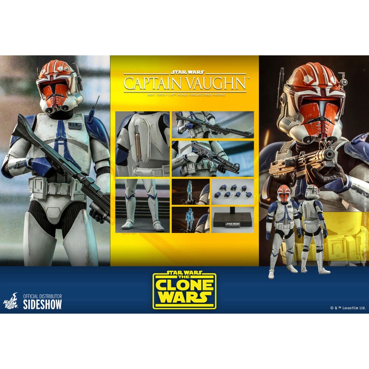 Hot Toys Star Wars - Kapitän Vaughn - The Clone Wars 1/6