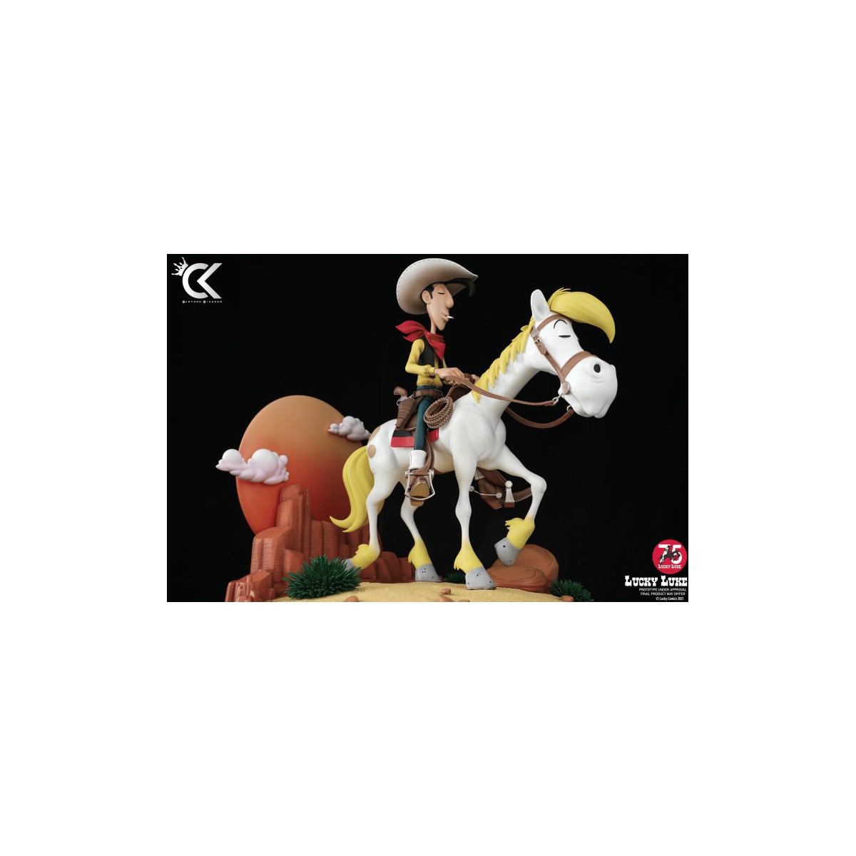Cartoon Kingdom - Lucky Luke - Lucky Luke und Jolly Jumper Harz Statue 1/6