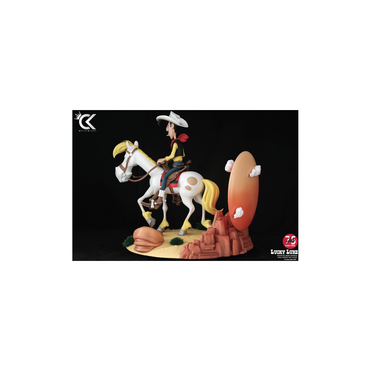Cartoon Kingdom - Lucky Luke - Lucky Luke und Jolly Jumper Harz Statue 1/6