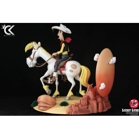 Cartoon Kingdom - Lucky Luke - Lucky Luke und Jolly Jumper Harz Statue 1/6
