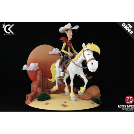 Cartoon Kingdom - Lucky Luke - Lucky Luke und Jolly Jumper Harz Statue 1/6