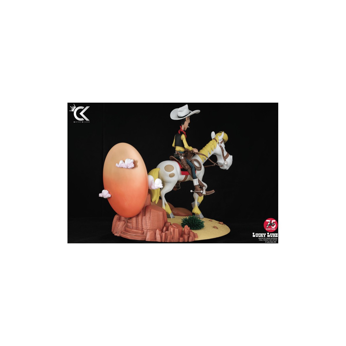 Cartoon Kingdom - Lucky Luke - Lucky Luke und Jolly Jumper Harz Statue 1/6