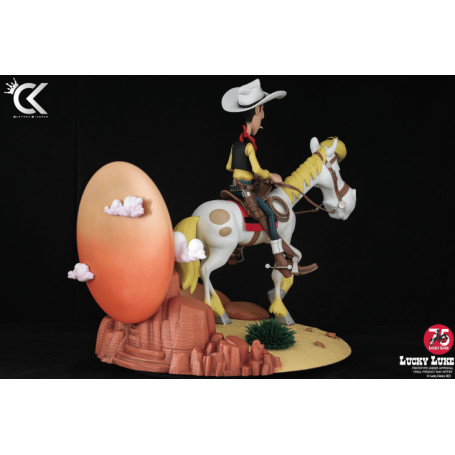 Cartoon Kingdom - Lucky Luke - Lucky Luke und Jolly Jumper Harz Statue 1/6