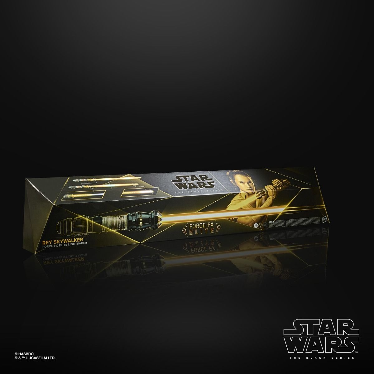 Hasbro - Schwert Rei Force Fx Lightsaber - Black Serie Replica Elite Version