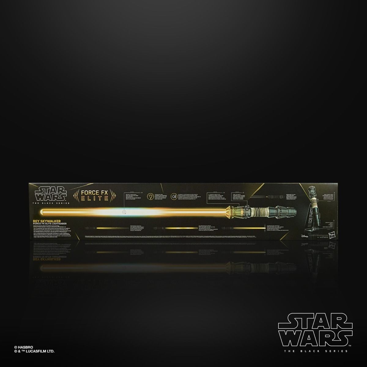 Hasbro - Schwert Rei Force Fx Lightsaber - Black Serie Replica Elite Version