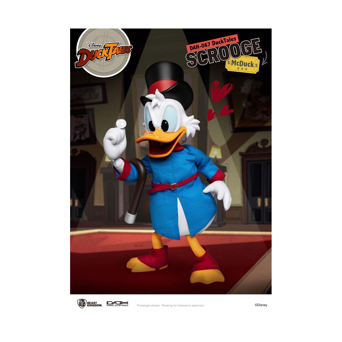 Beast Kingdom Disney Classic Figurine - Scrooge Mc Duck - Dagobert Duck - Duck Tales - Dynamic Action Heroes 1/9