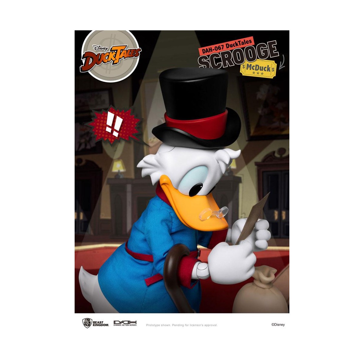 Beast Kingdom Disney Classic Figurine - Scrooge Mc Duck - Dagobert Duck - Duck Tales - Dynamic Action Heroes 1/9