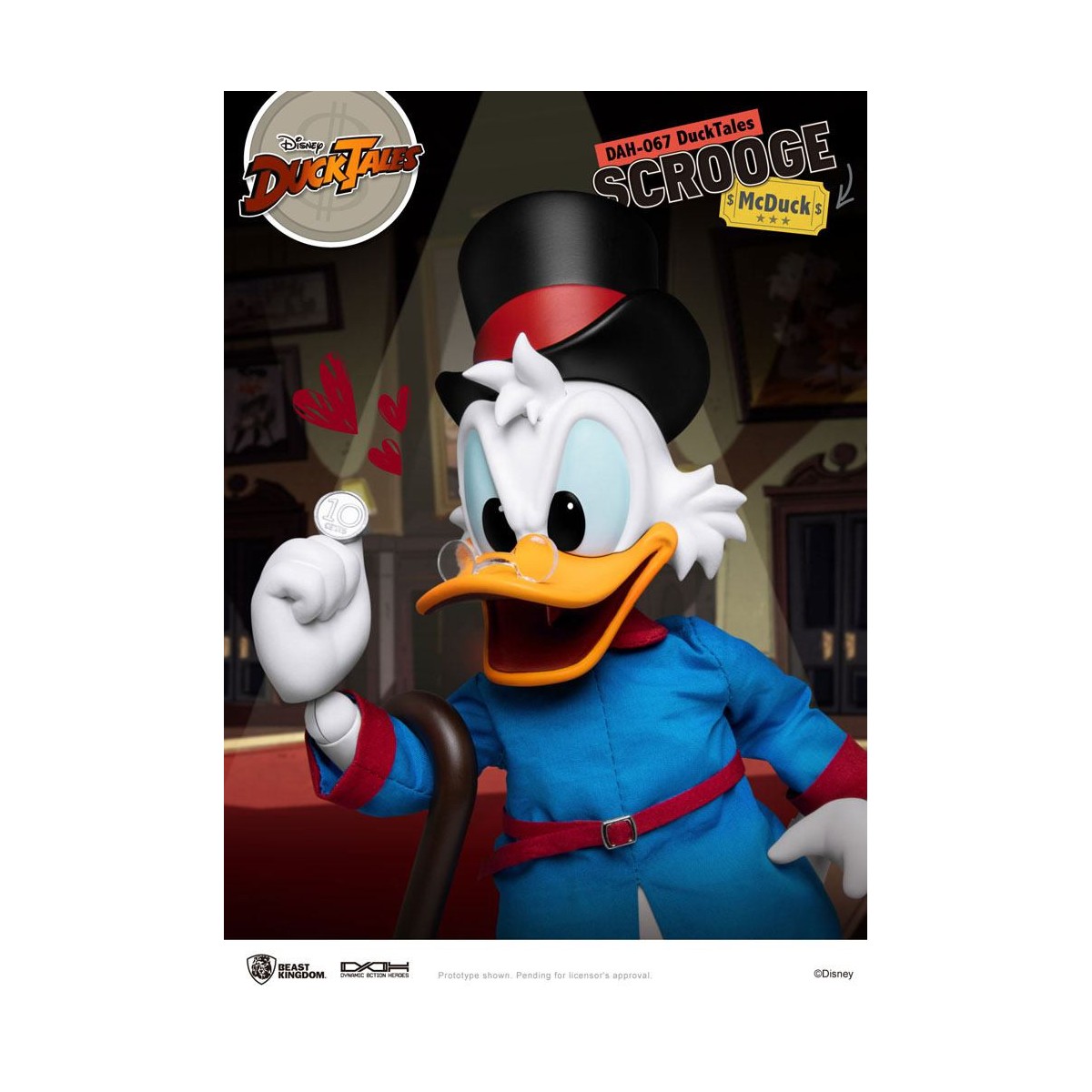 Beast Kingdom Disney Classic Figurine - Scrooge Mc Duck - Dagobert Duck - Duck Tales - Dynamic Action Heroes 1/9