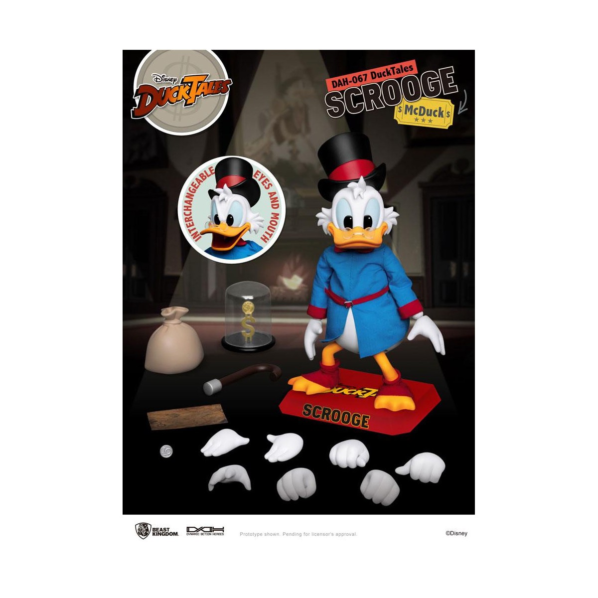 Beast Kingdom Disney Classic Figurine - Scrooge Mc Duck - Dagobert Duck - Duck Tales - Dynamic Action Heroes 1/9