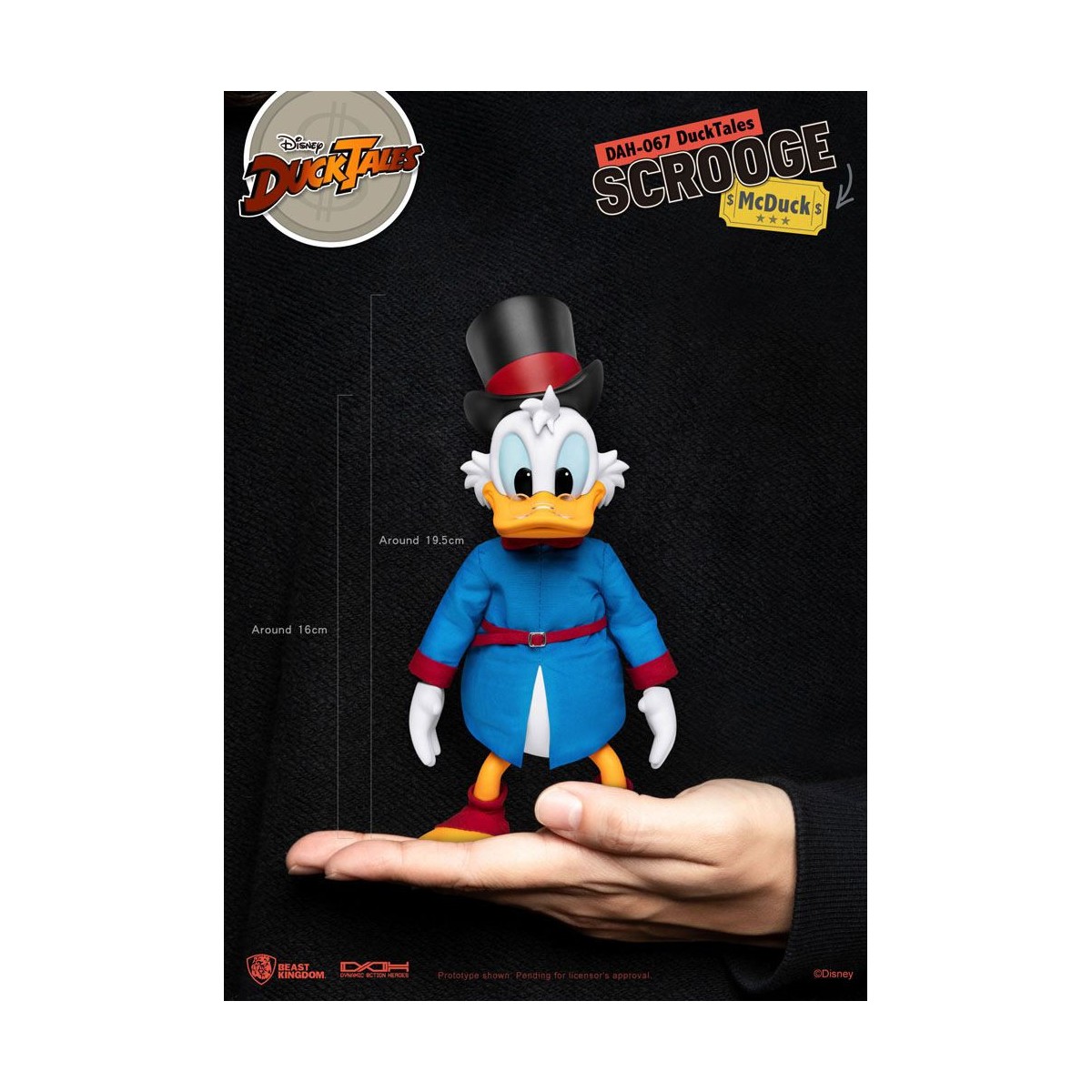 Beast Kingdom Disney Classic Figurine - Scrooge Mc Duck - Dagobert Duck - Duck Tales - Dynamic Action Heroes 1/9