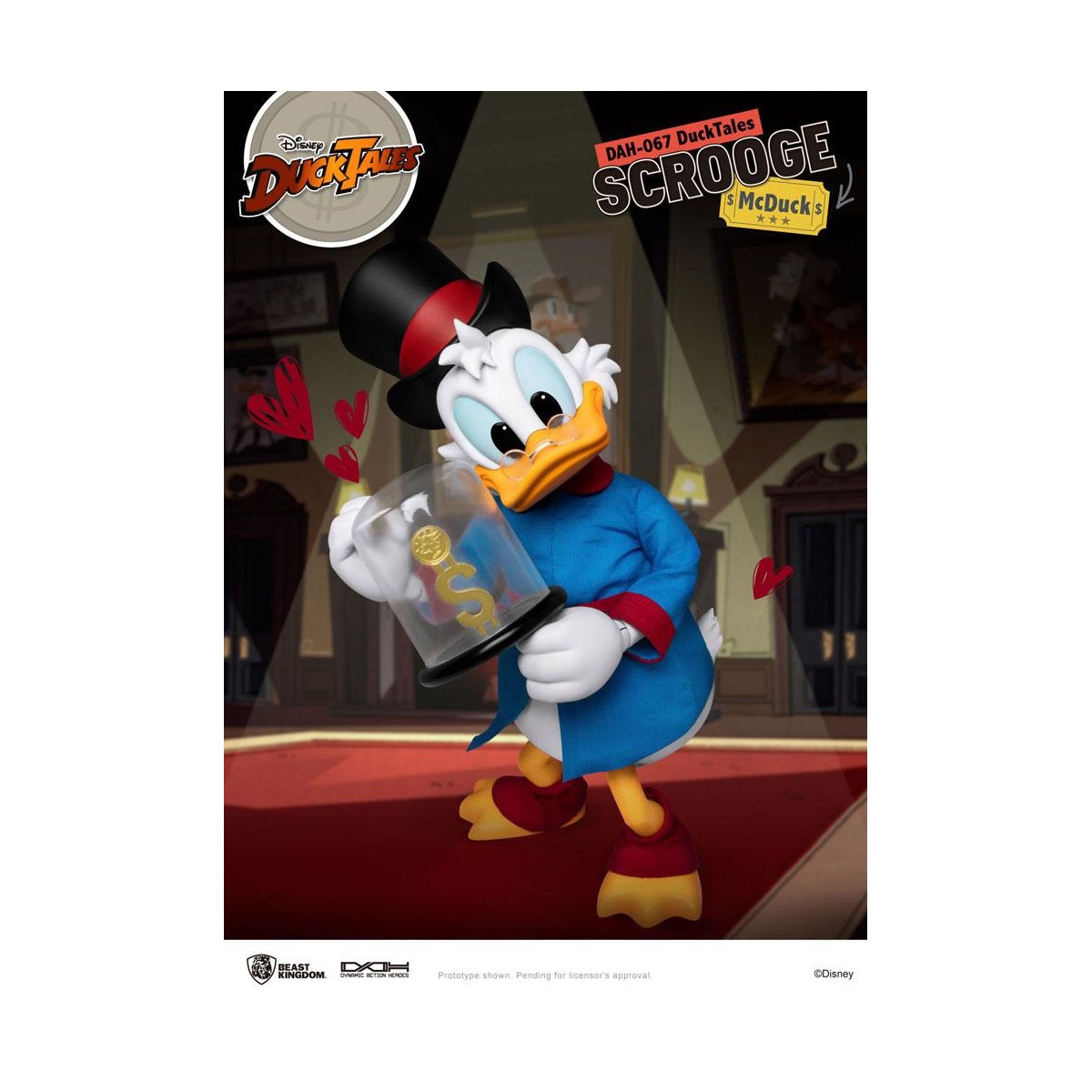Beast Kingdom Disney Classic Figurine - Scrooge Mc Duck - Dagobert Duck - Duck Tales - Dynamic Action Heroes 1/9