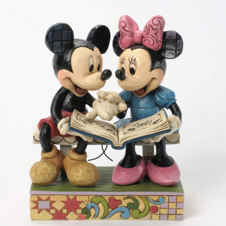 Enesco Disney Traditions - Mickey & Minnie blättern in einem Buch