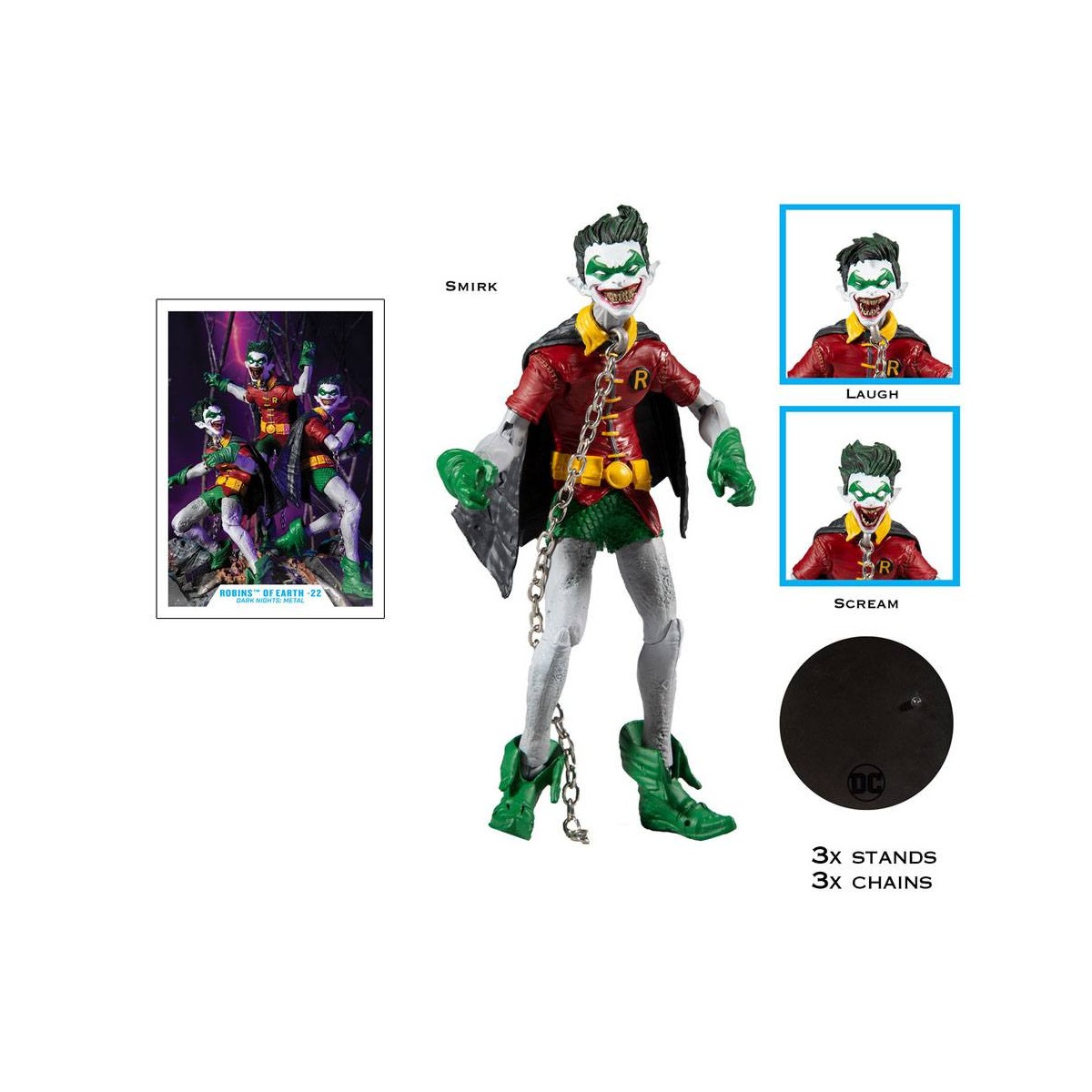 Mc Farlane - Dark Nights: Metal - The Batman Who Laughs and the Robins of Earth 22 pack 4 figurines