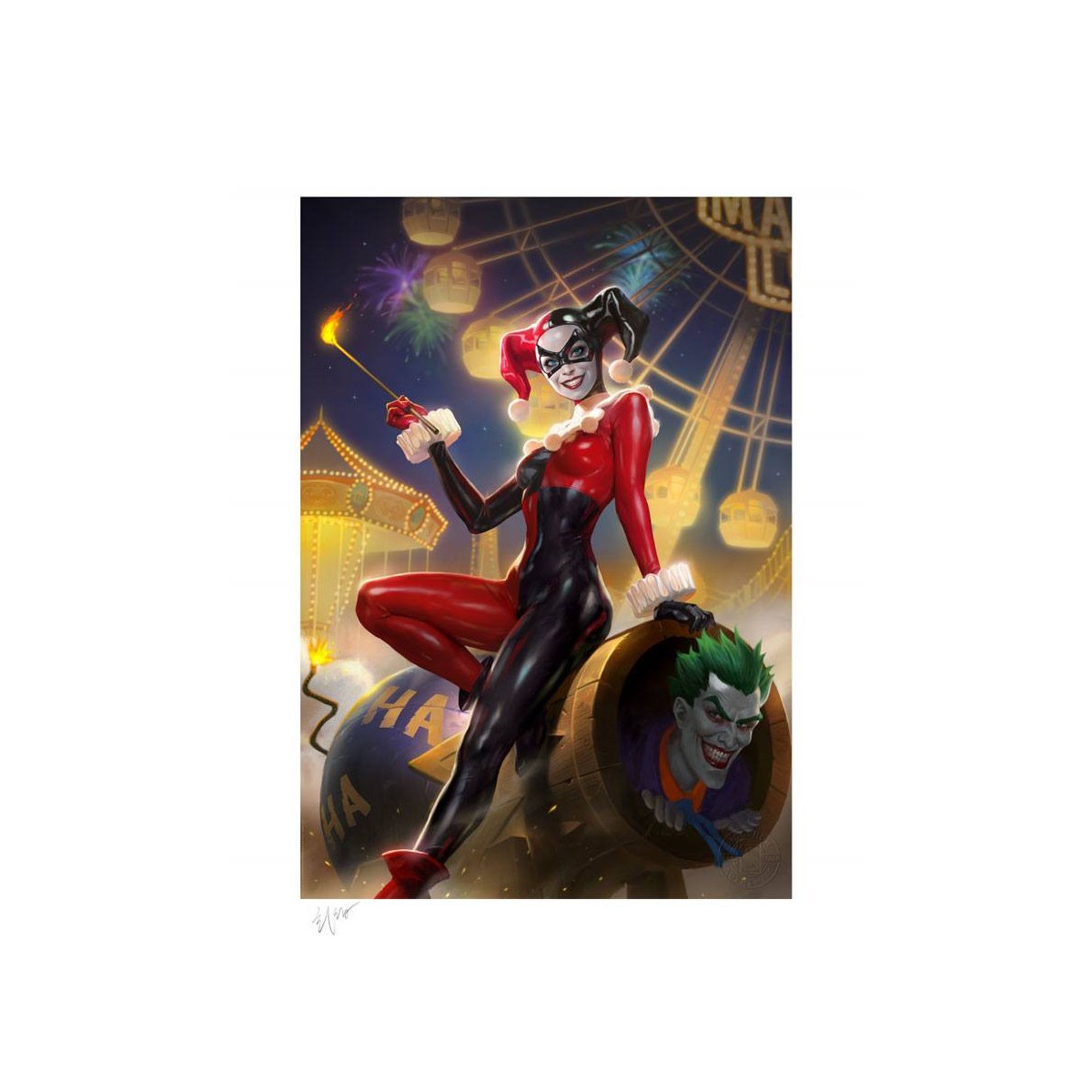 Dc Comics Druck - Art Print Harley Quinn & The Joker 37 - 46 x 61 cm - ungerahmt