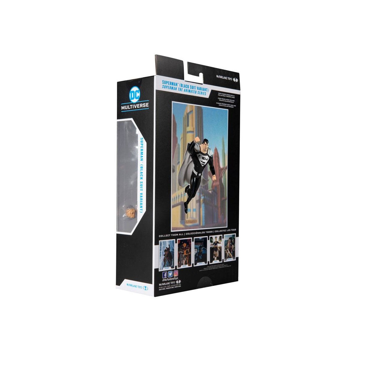 Mc Farlane DC Multiverse - Superman Black Suit Variant - Superman: The Animated Series 1/12