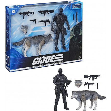 Hasbro G.I.JOE - Set bestehend aus 2 Figuren Snake eyes & Timber Alpha Commando - Classified Series