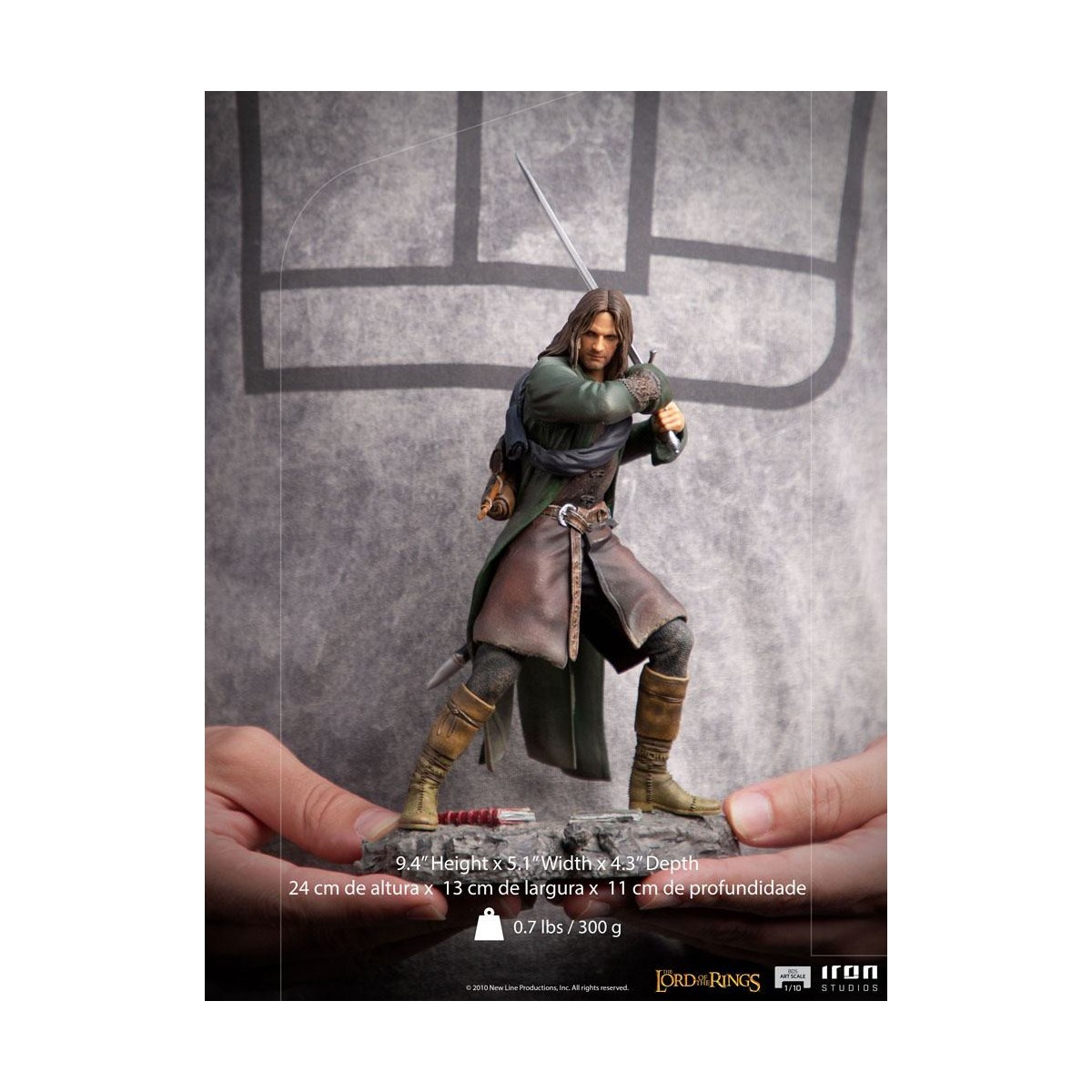 Iron Studios - Aragorn - Der Herr der Ringe - LOTR Statue BDS Art Scale 1/10