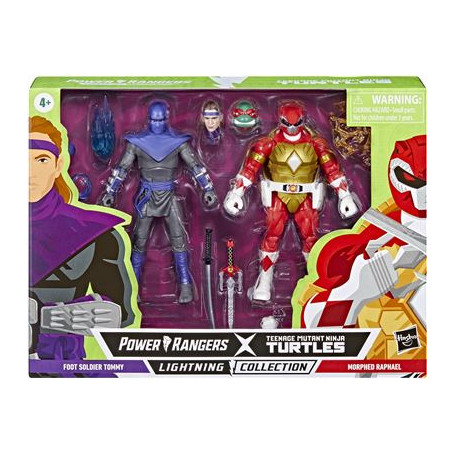 Hasbro - Pack 2 Figuren RAPHAEL & FOOT SOLDIER TOMMY - Lightning Collection Power Rangers