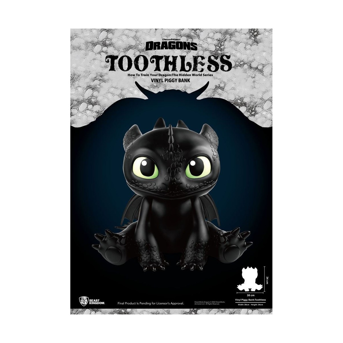 Beast Kingdom Toothless Riesen-Spardose Crocmou - How to train your Dragon