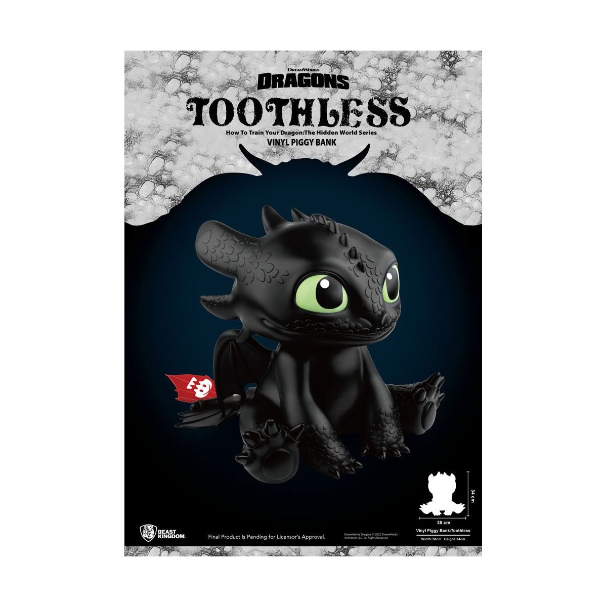 Beast Kingdom Toothless Riesen-Spardose Crocmou - How to train your Dragon