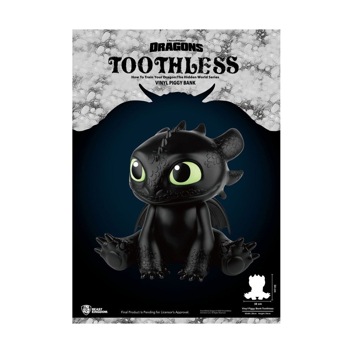 Beast Kingdom Toothless Riesen-Spardose Crocmou - How to train your Dragon
