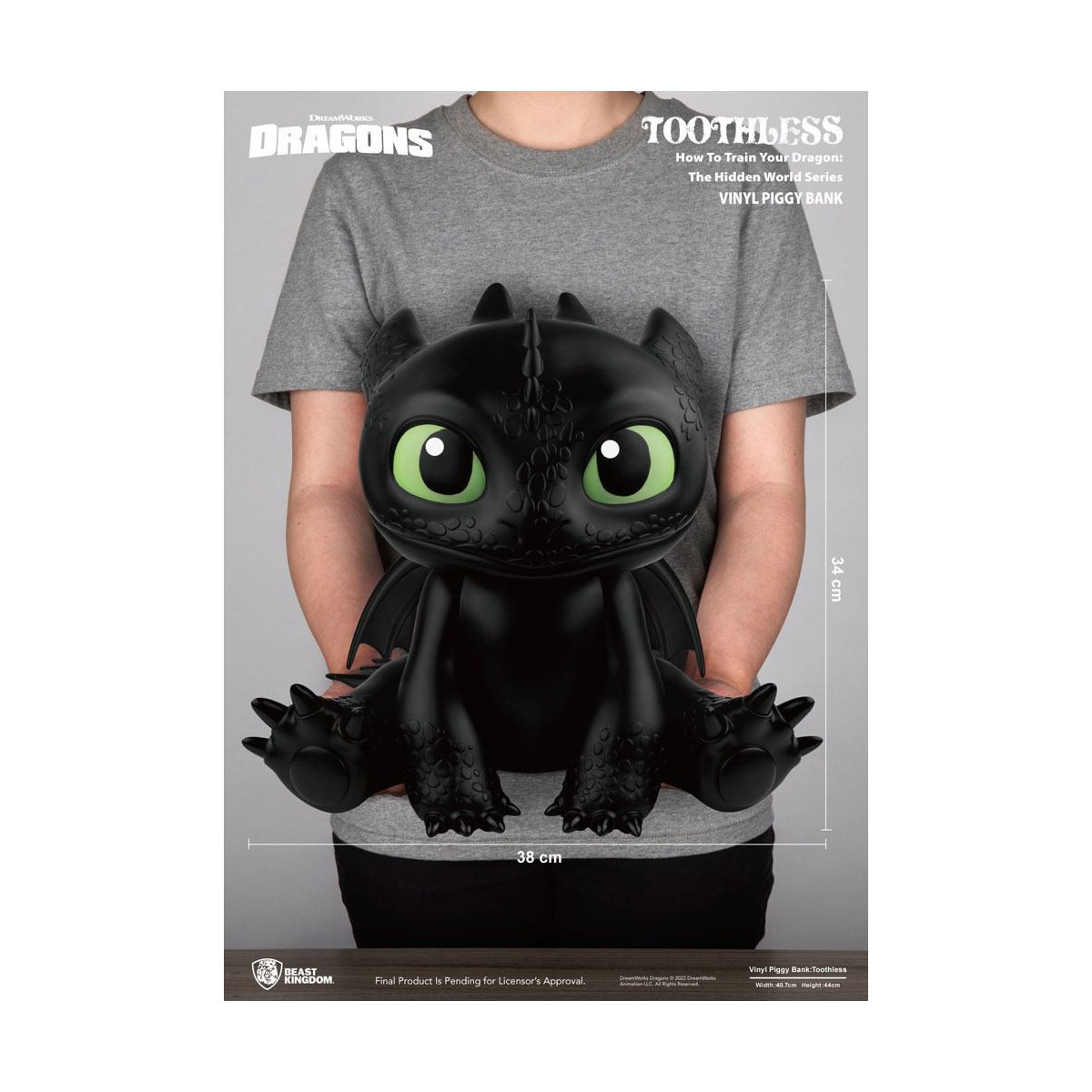 Beast Kingdom Toothless Riesen-Spardose Crocmou - How to train your Dragon