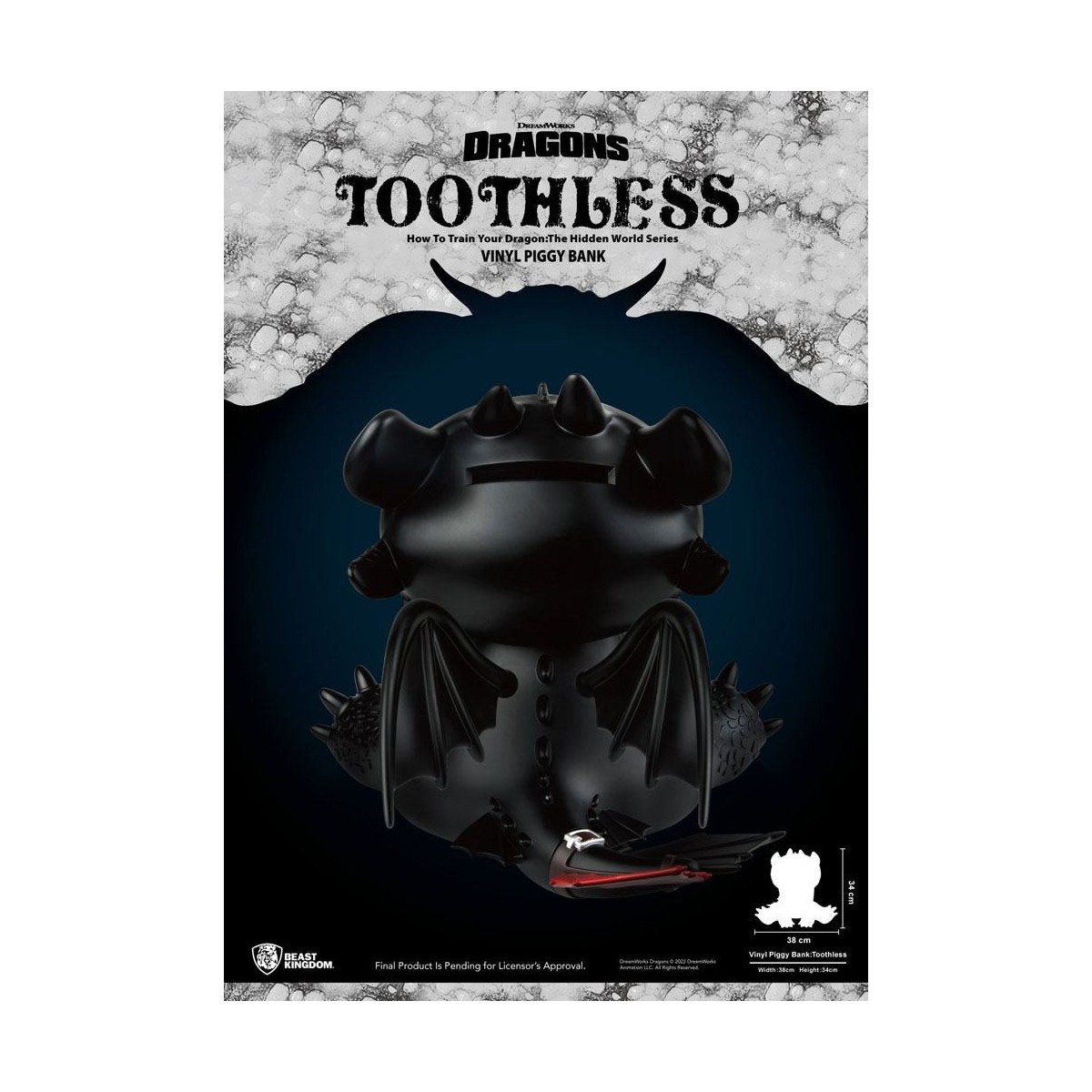 Beast Kingdom Toothless Riesen-Spardose Crocmou - How to train your Dragon