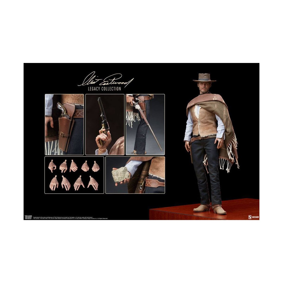 Sideshow - The Man With No Name Actionfigur 1/6 - The Good, the Bad and the Ugly - Der Gute, der Schurke und der Bösewicht
