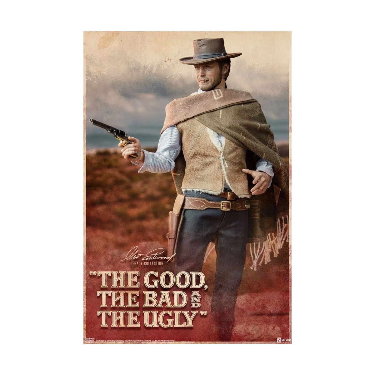 Sideshow - The Man With No Name Actionfigur 1/6 - The Good, the Bad and the Ugly - Der Gute, der Schurke und der Bösewicht