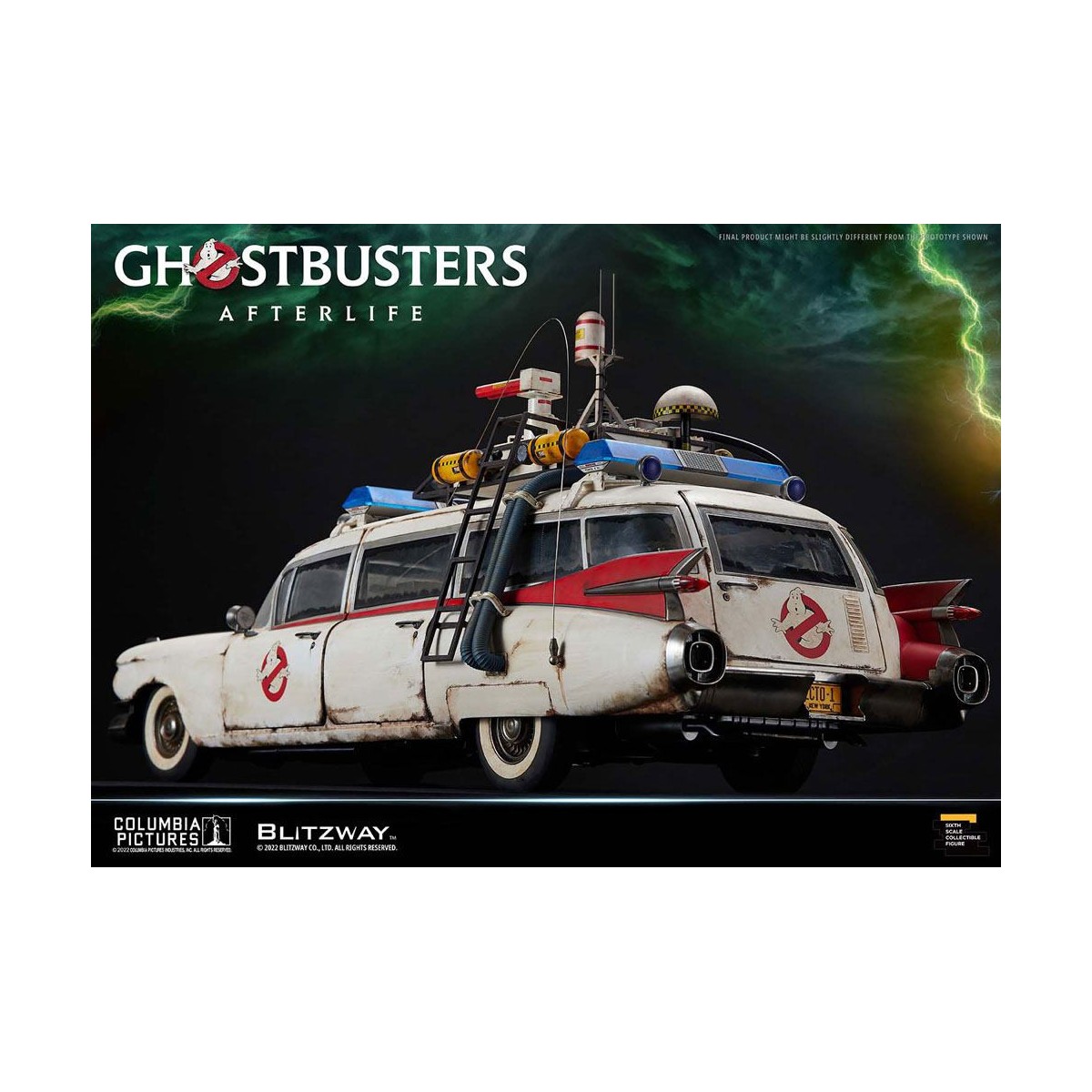 Blitzway Ghostbusters die Heritage Fahrzeug 1/6 ECTO-1 1959 Cadillac - Ghostbusters Afterlife