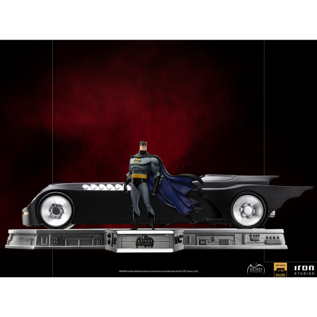 Iron Studios - Batman & Batmobile Deluxe - Batman The Animated Serie 1/10 DX Art Scale
