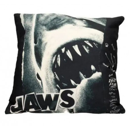 SD Toys - Kissen JAWS - Der weiße Hai Movie Poster Schwarz und Weiß