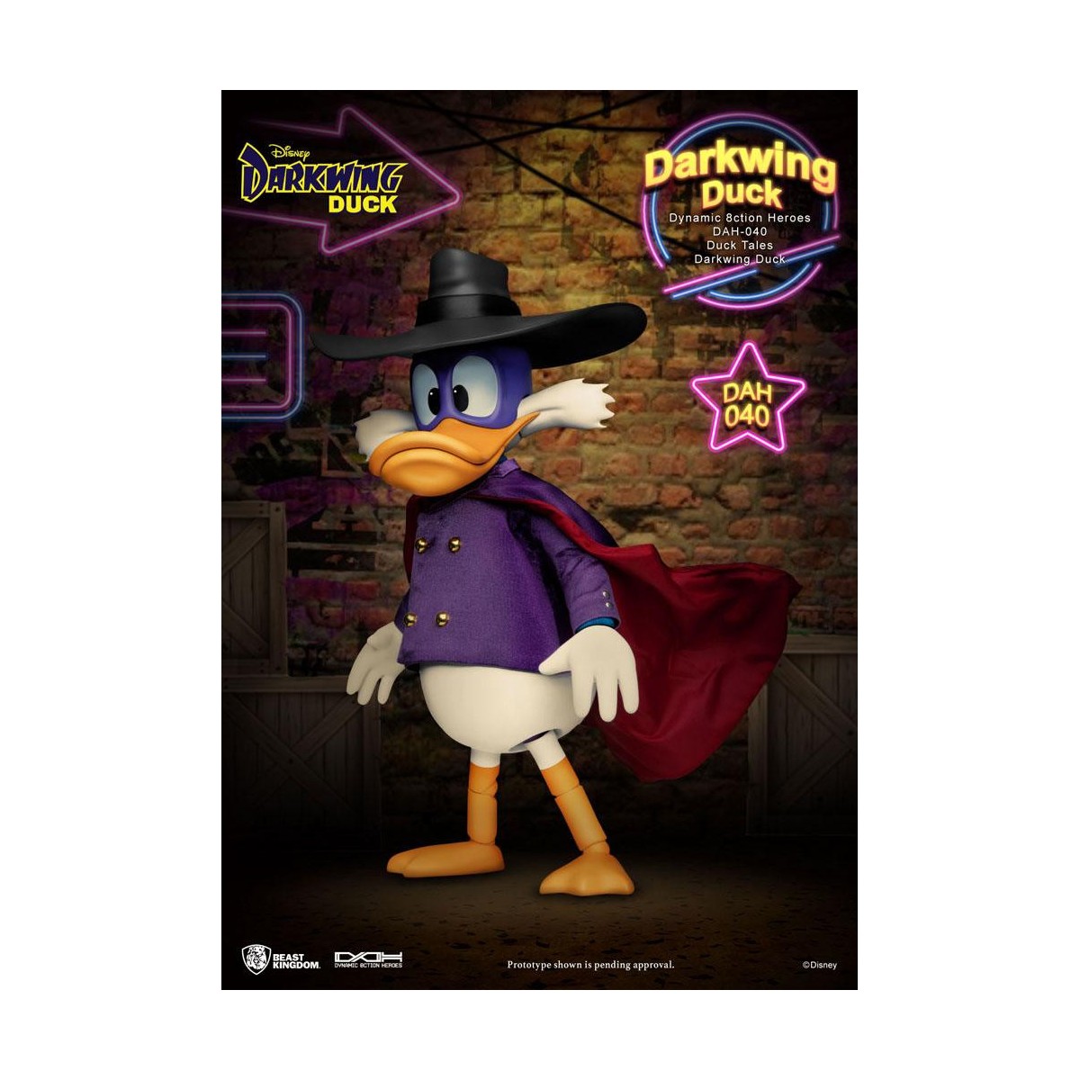 Beast Kingdom Disney Classic Figurine - Darkwing Duck - Dynamic Action Heroes 1/9