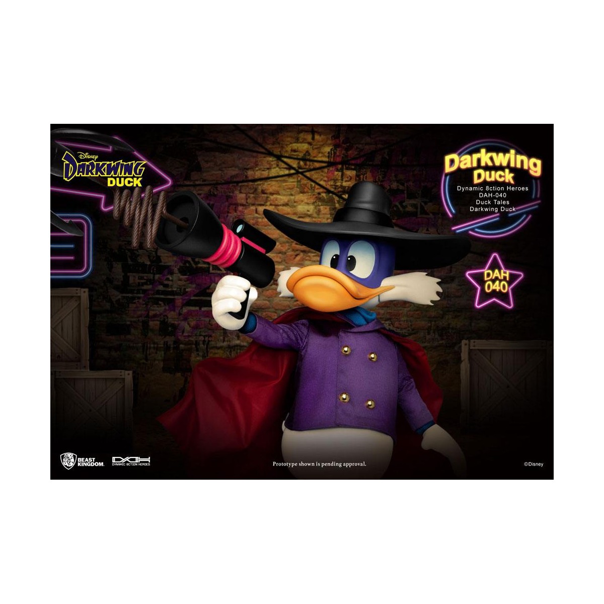 Beast Kingdom Disney Classic Figurine - Darkwing Duck - Dynamic Action Heroes 1/9
