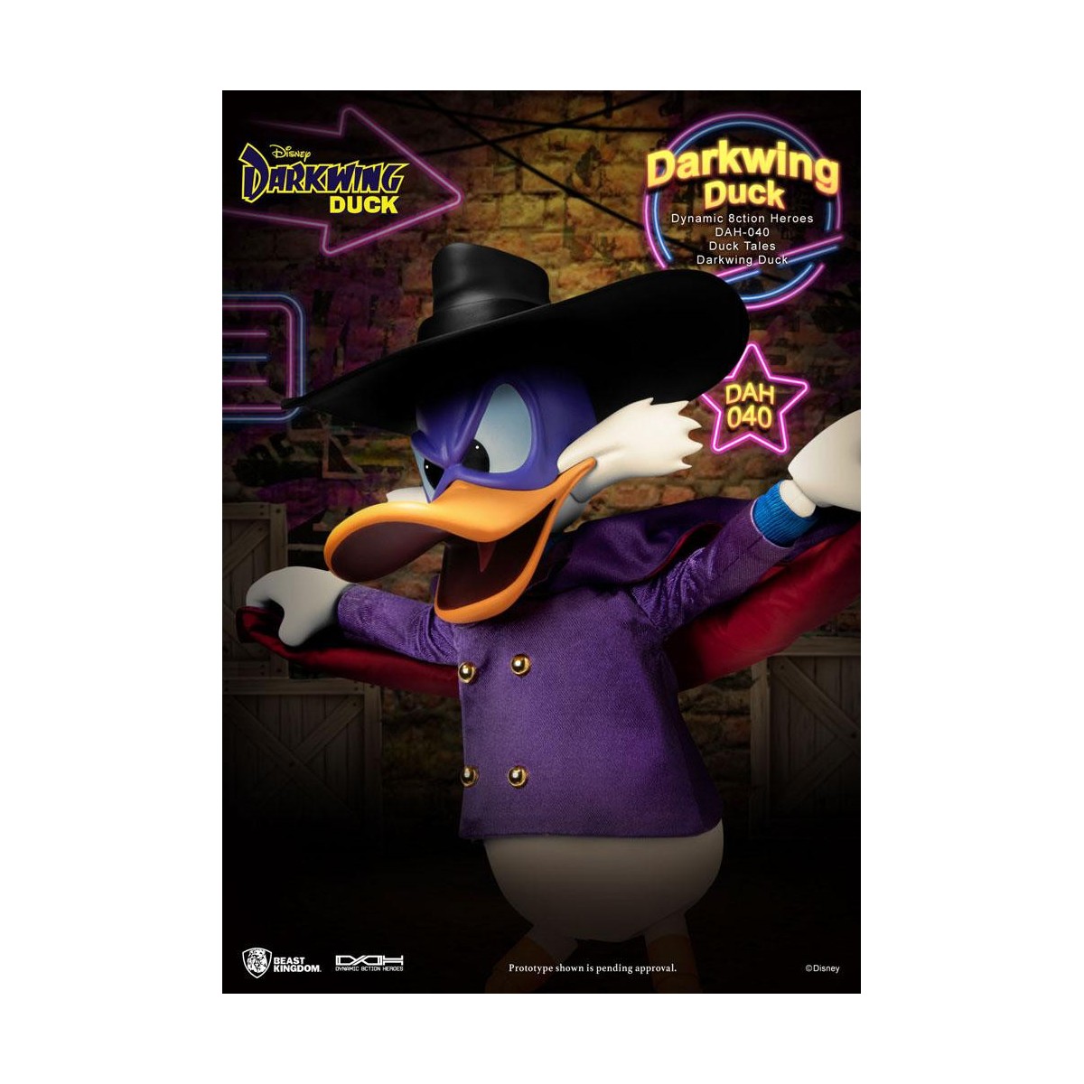 Beast Kingdom Disney Classic Figurine - Darkwing Duck - Dynamic Action Heroes 1/9
