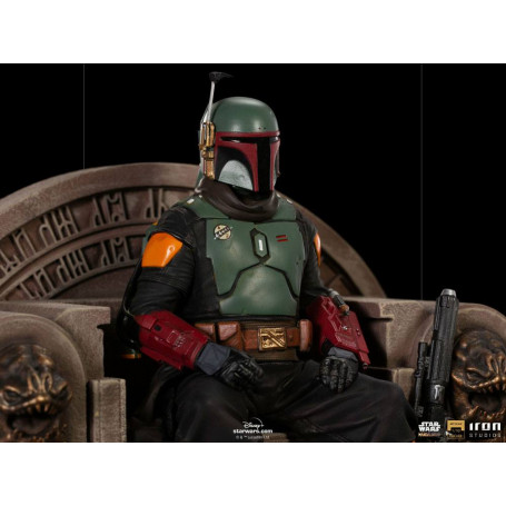 IRON STUDIOS - The Mandalorian - Deluxe Art Scale Boba Fett on Throne 1/10 - The Mandalorian