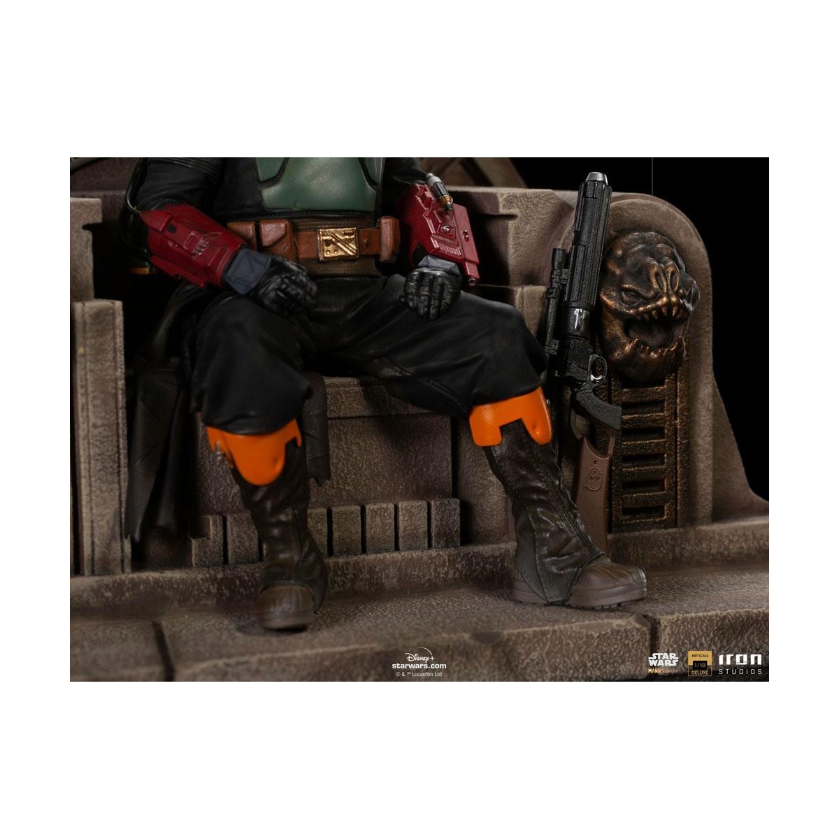 IRON STUDIOS - The Mandalorian - Deluxe Art Scale Boba Fett on Throne 1/10 - The Mandalorian