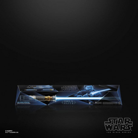 Hasbro - Obi-Wan Kenobi Force Fx Lightsaber Laserschwert - Black Serie Replica Elite