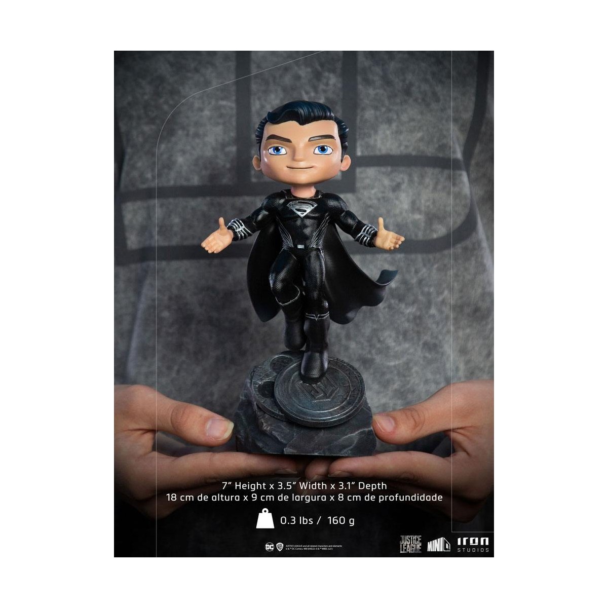 Iron Studios - Justice League Deluxe Superman Black - Mini Co.