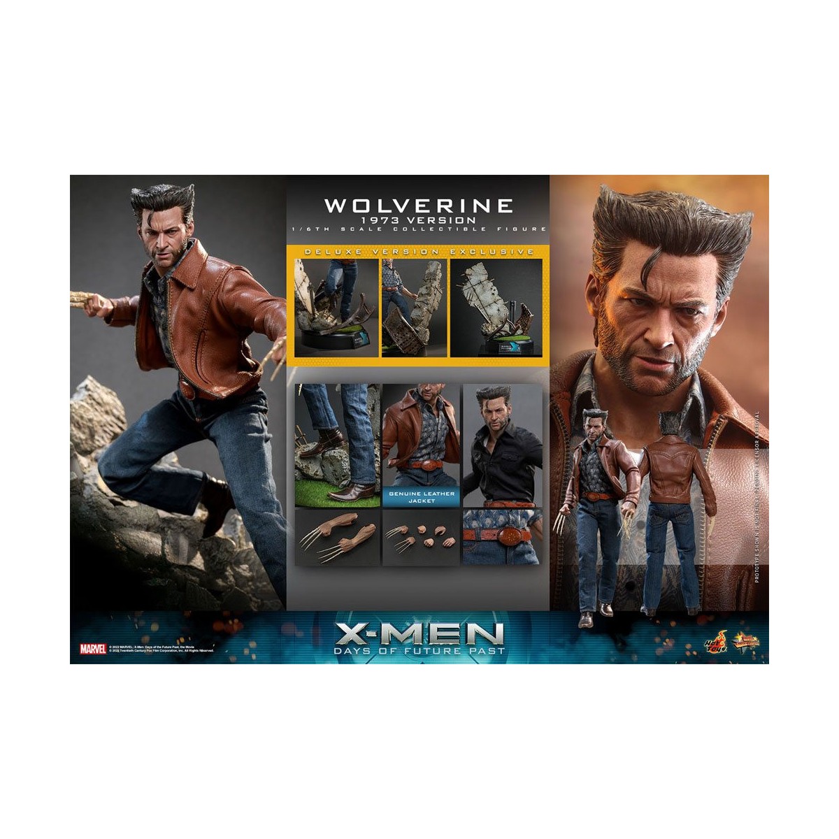 Hot Toys - Wolverine (1973 Version) Deluxe Version - X-Men Days of Future Past Figurine Movie Masterpiece 1/6