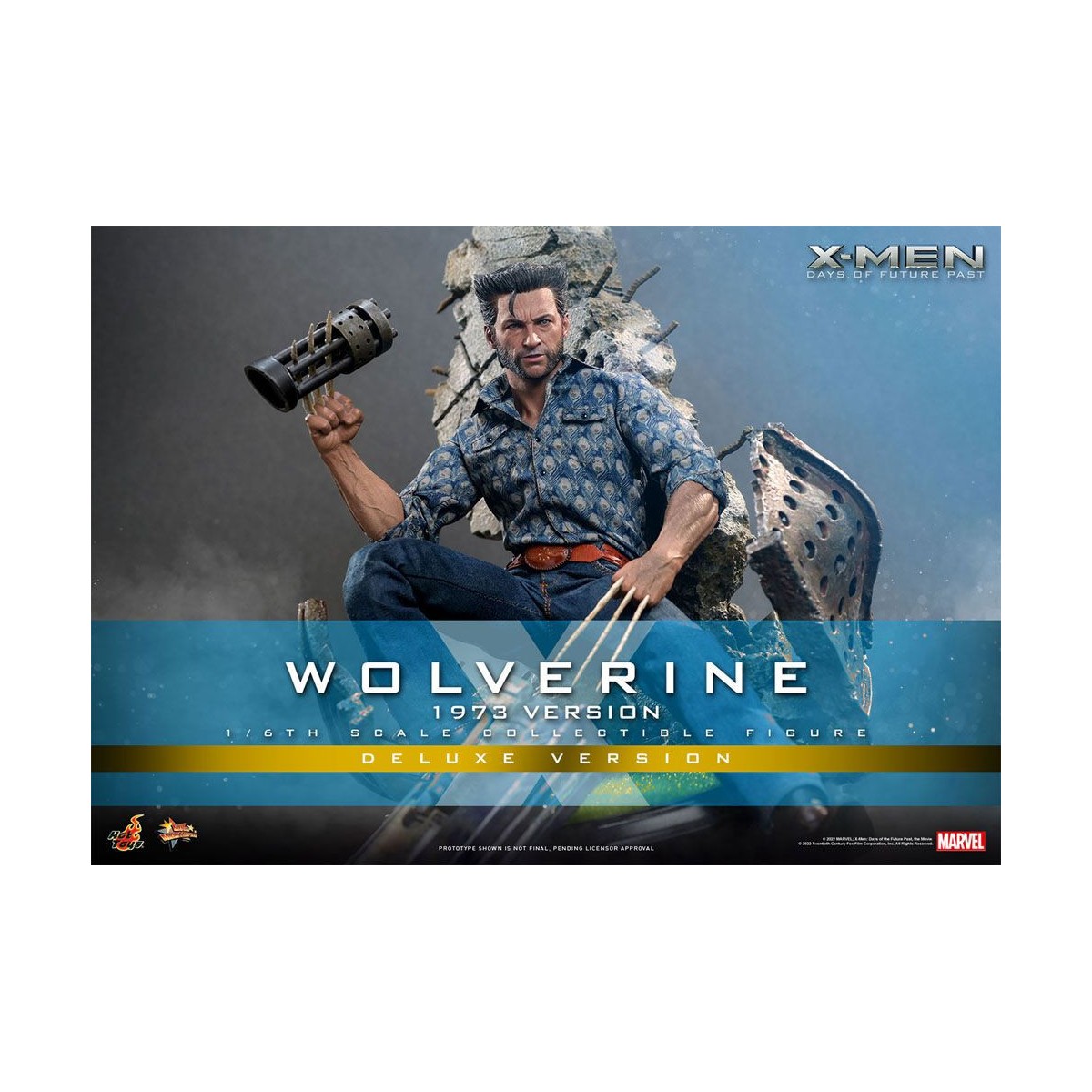 Hot Toys - Wolverine (1973 Version) Deluxe Version - X-Men Days of Future Past Figurine Movie Masterpiece 1/6