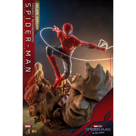 Hot Toys - Friendly Neighborhood Spider-Man (Deluxe Version) - Marvel's Spider-Man: No Way Home Figurine Movie Masterpiece 1/6