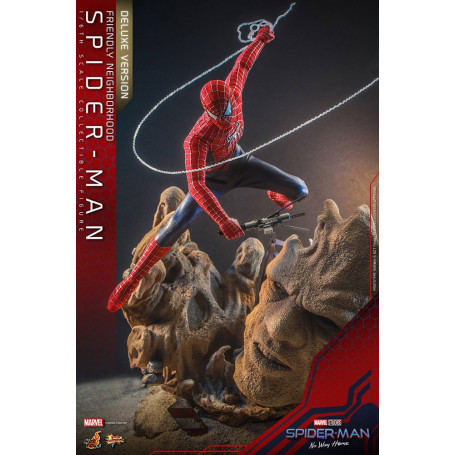 Hot Toys - Friendly Neighborhood Spider-Man (Deluxe Version) - Marvel's Spider-Man: No Way Home Figurine Movie Masterpiece 1/6